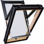 Окно мансардное деревянное Designo R75 H200. 1 камерное. Ручка снизу. ThermoBlock WD.